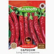 CAPSICUM LONG RED CAYENNNE SEEDS