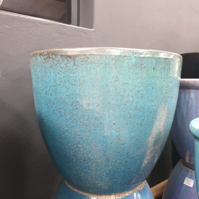 GLAZED CERAMIC ROUND POT 40X37