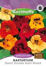 NASTURTIUM DWARF DOUBLE GEM MIX SEEDS