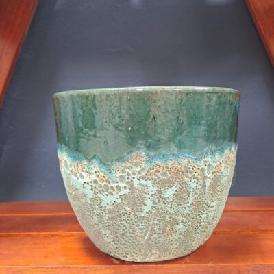 GLAZED CERAMIC ROUND POT 29X30