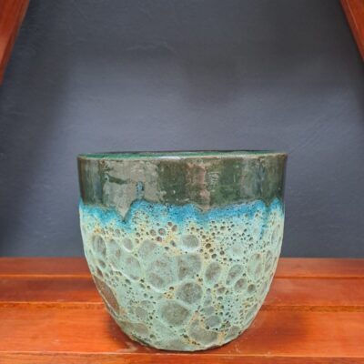 GLAZED CERAMIC ROUND POT 29X24