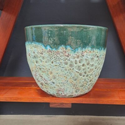 GLAZED CERAMIC ROUND POT 41X30