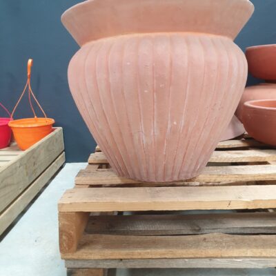 TERRACOTTA FLUTED FLOWER POT (46CM X 38CM)